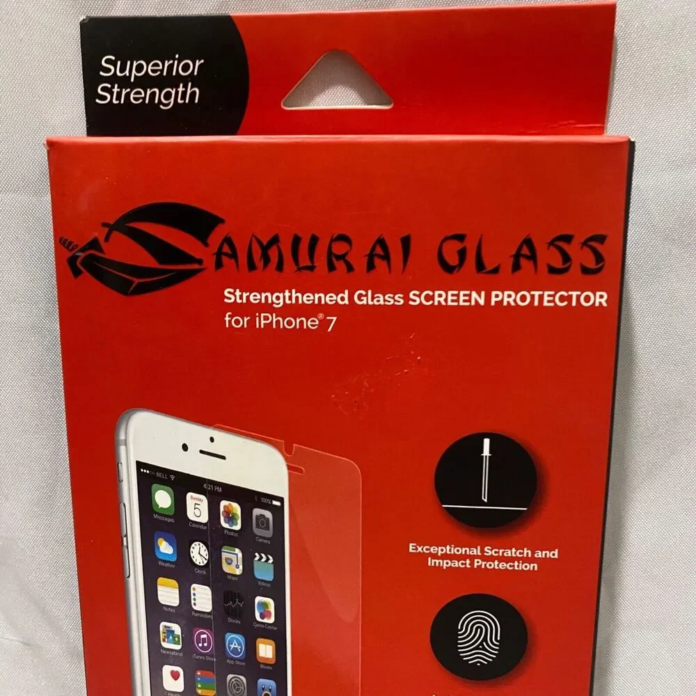 Samurai Glass iPhone 7 Strengthed Glass Screen Protector Hardness 9H